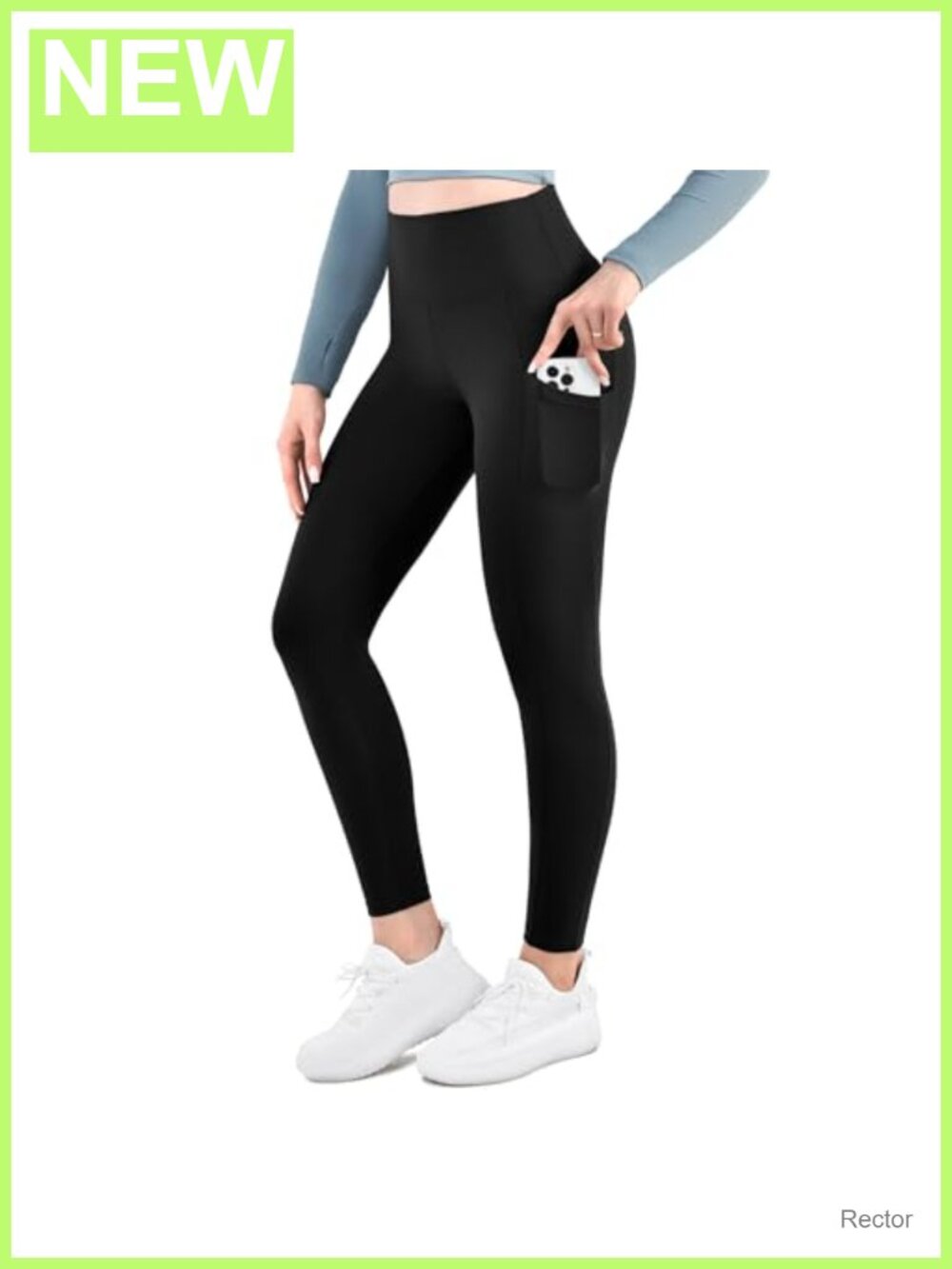 High Waisted Yoga Leggings with Pockets 4-Way Stretch Ankle Length
